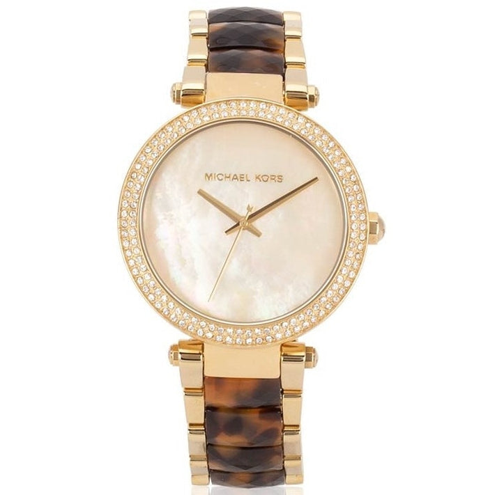 Michael Kors Parker Mother Of Pearl White Dial Two Tone Steel Strap Watch For Women - MK6518 Buy Now By Michael Kors