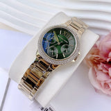 Michael Kors Camille Multifunction Green Dial Gold Steel Strap Watch For Women - MK6981 Buy Now By Michael Kors
