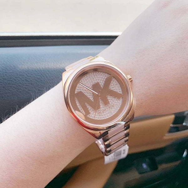 Michael Kors Janelle Three Hand Rose Gold Dial Two Tone Steel Strap Watch For Women - MK7089 Buy Now By Michael Kors