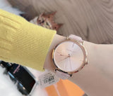 Michael Kors Jayne Three Hand Rose Gold Dial White Leather Strap Watch For Women - MK7128 Buy Now By Michael Kors