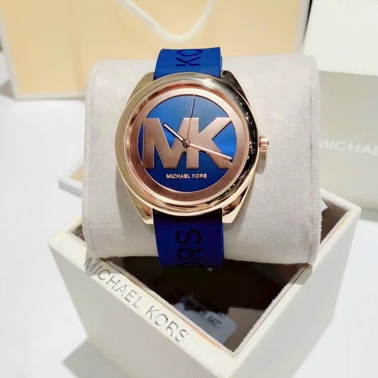 Michael Kors Janelle Three Hand Blue Dial Blue Rubber Strap Watch For Women - MK7140 Buy Now By Michael Kors