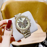 Michael Kors Bryn Pavé Quartz Gold Dial Gold Steel Strap Watch For Women - MK7199 Buy Now By Michael Kors