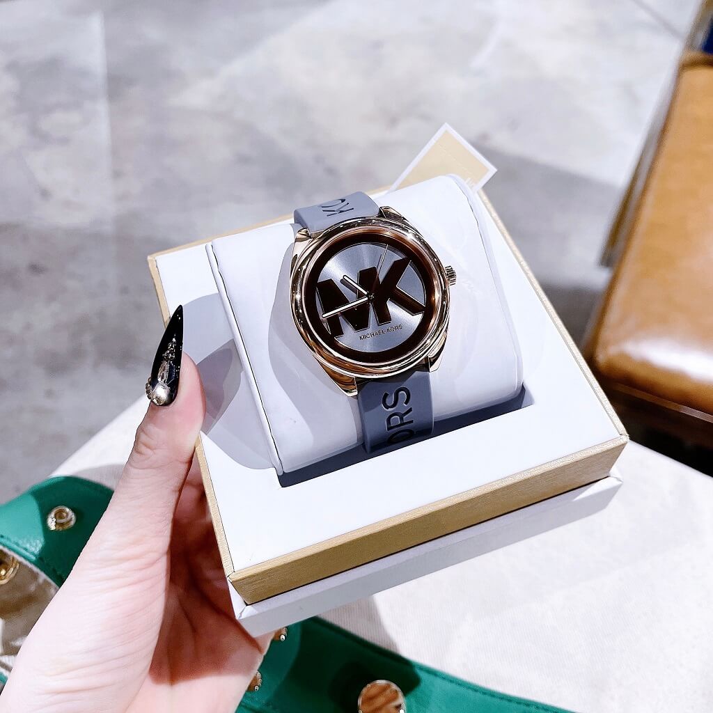 Michael Kors Janelle Three Hand Grey Dial Grey Rubber Strap Watch For Women - MK7314 Buy Now By Michael Kors