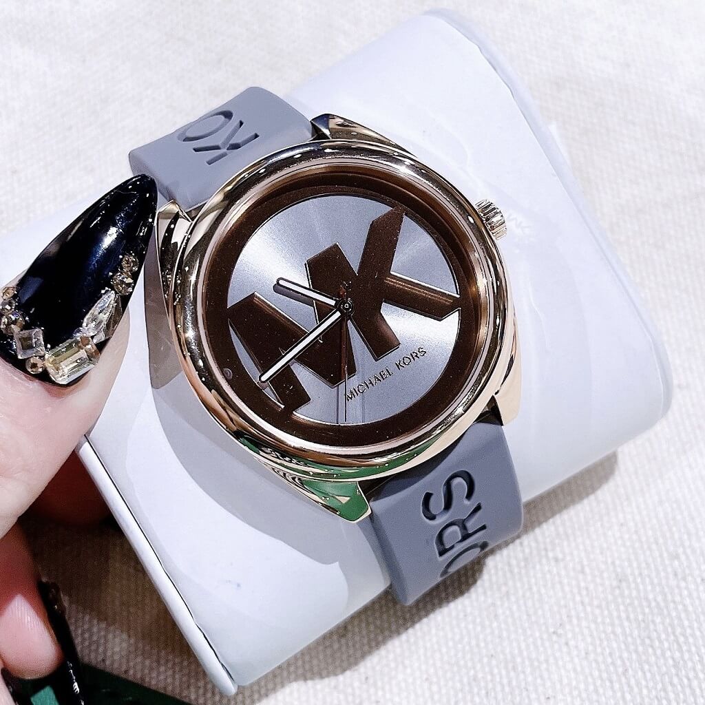 Michael Kors Janelle Three Hand Grey Dial Grey Rubber Strap Watch For Women - MK7314 Buy Now By Michael Kors