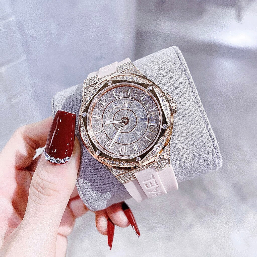 Michael Kors Lennox Three-Hand Analog White Dial Pink Silicone Strap Watch For Women - MK7334 Buy Now By Michael Kors