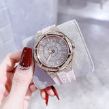 Michael Kors Lennox Three-Hand Analog White Dial Pink Silicone Strap Watch For Women - MK7334 Buy Now By Michael Kors