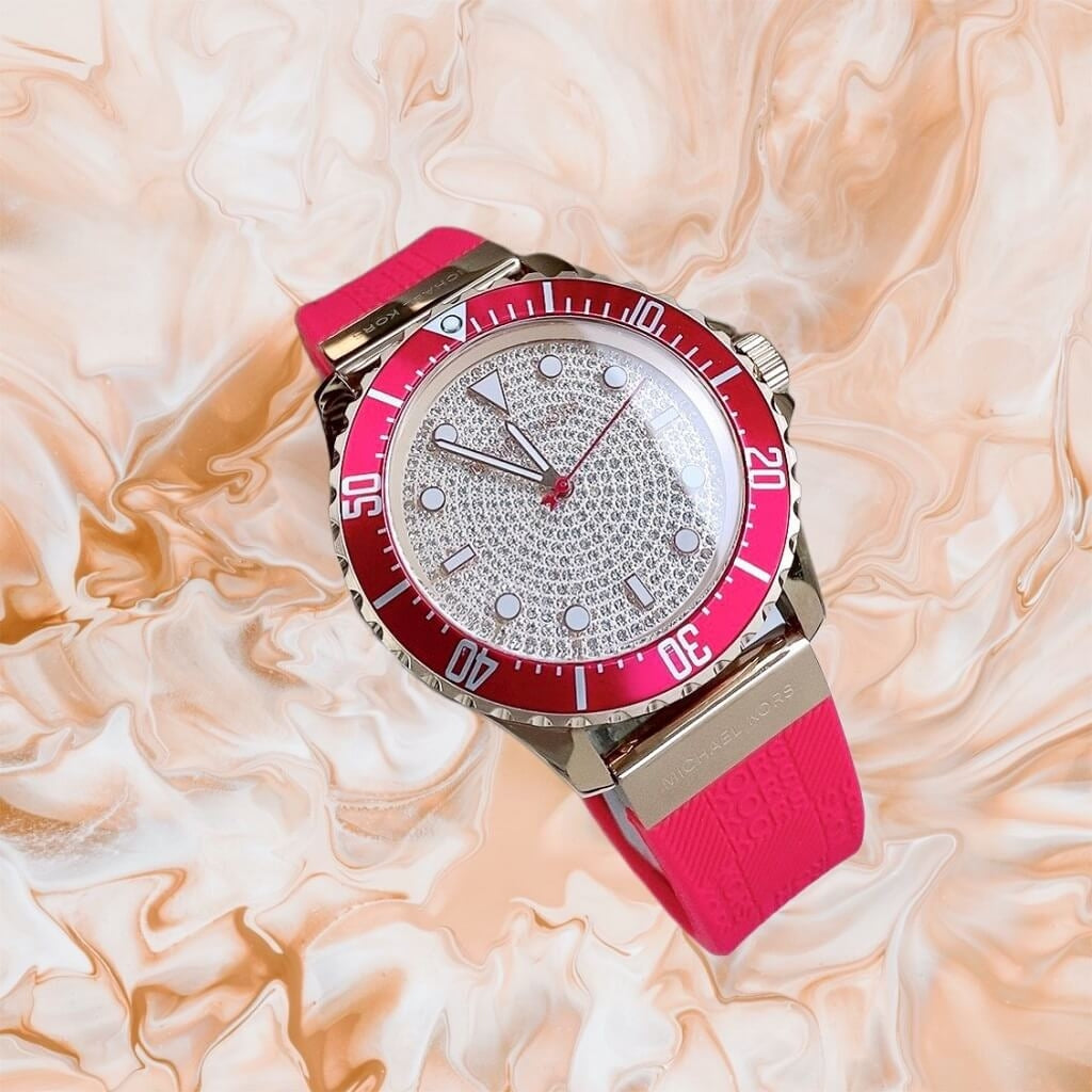 Michael Kors Everest Analog Rose Gold Dial Pink Silicone Strap Watch For Women - MK7359 Buy Now By Michael Kors