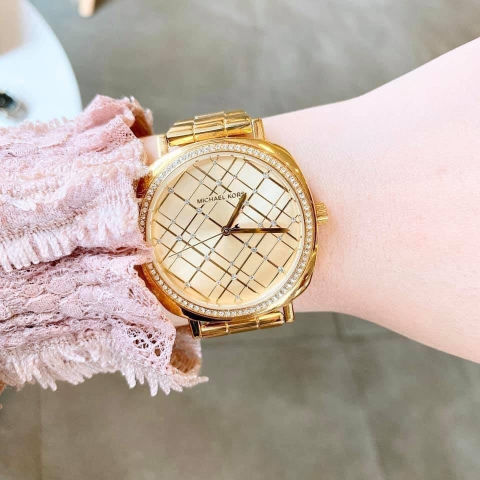 Michael Kors Nia Quartz Gold Dial Gold Steel Strap Watch For Women - MK3989 Buy Now By Michael Kors