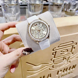 Michael Kors Jessa Quartz Gold Dial White Silicone Strap Watch For Women - MK7267 Buy Now By Michael Kors