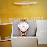 Michael Kors Runway Three-Hand Silver Dial Rose Gold Steel Strap Watch for Women - MK7473 Buy Now By Michael Kors