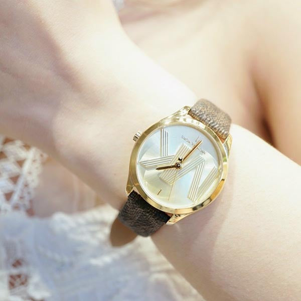 Michael Kors Jaycie Three Hand Gold Dial Brown Leather Strap Watch for Women - MK2862 Buy Now By Michael Kors