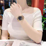 Michael Kors Kacie Three Hand Black Dial Rose Gold Steel Strap Watch for Women - MK6930 Buy Now By Michael Kors