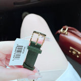 Michael Kors Mini Everest Crystals White Dial Green Leather Strap Watch for Women - MK4720 Buy Now By Michael Kors