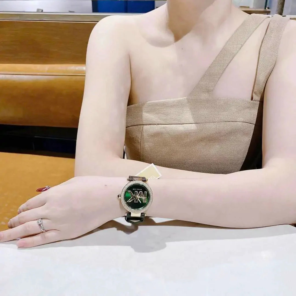Michael Kors Parker Green Dial Green Leather Strap Watch For Women - MK4724 Buy Now By Michael Kors