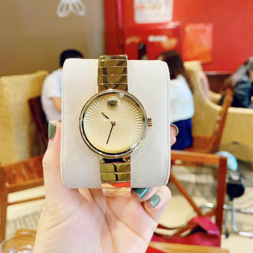 Movado Edge Gold Dial Gold Steel Strap Watch for Women - 3680014 Buy Now By Movado