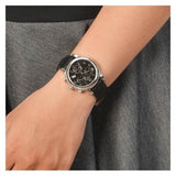 Tissot Dressport Chronograph Black Dial Black Leather Strap Watch for Women - T050.217.17.057.00 Buy Now By Tissot