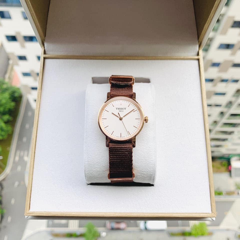 Tissot Everytime Desire White Dial Maroon NATO Strap Watch for Women - T109.210.37.031.00 Buy Now By Tissot