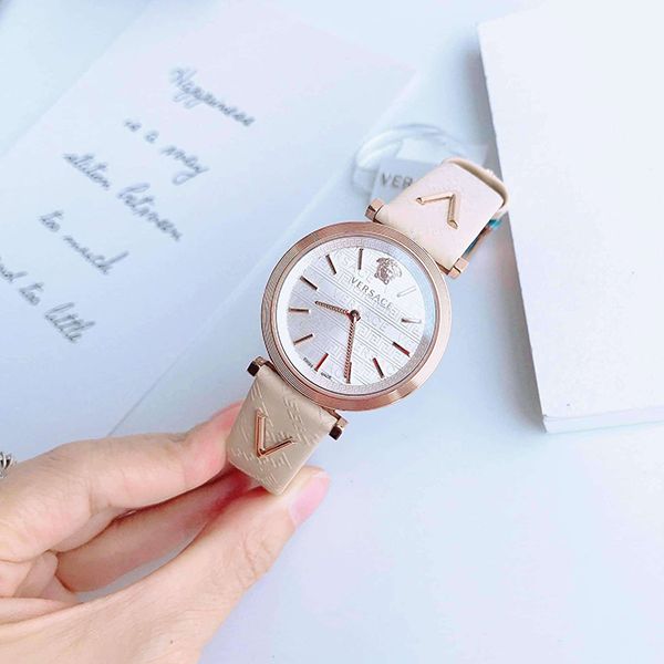 Versace V-Twist White Dial White Leather Strap Watch for Women - VELS00419 Buy Now By Versace