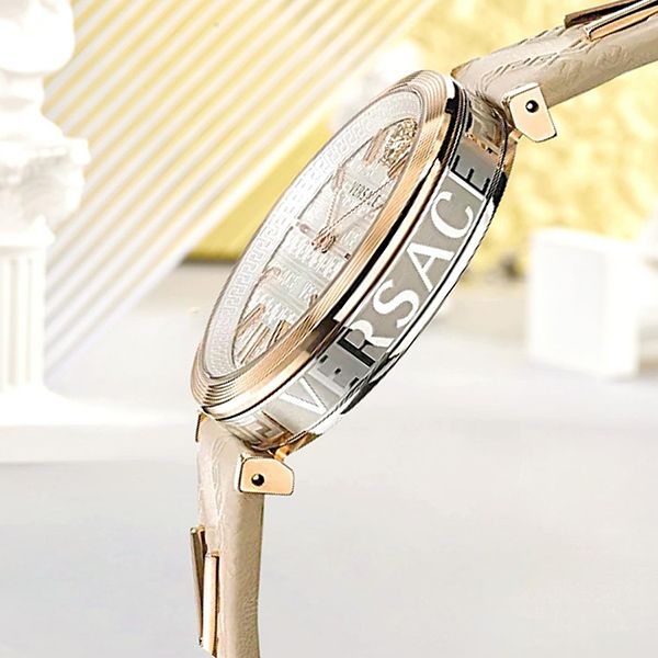 Versace V-Twist White Dial White Leather Strap Watch for Women - VELS00419 Buy Now By Versace