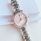 Versace Hellenyium Pink Dial Silver Steel Strap Watch for Women - V12010015 Buy Now By Versace