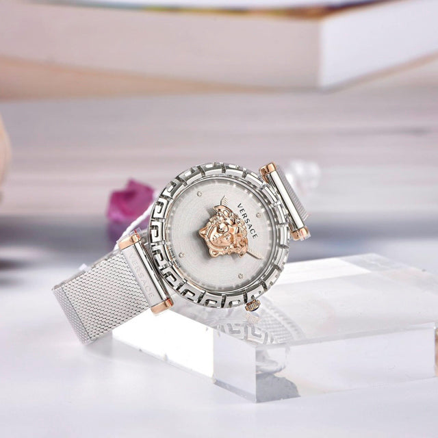 Versace Palazzo Empire Silver Dial Silver Mesh Bracelet Watch for Women - VEDV00419 Buy Now By Versace