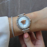 Versace Palazzo Empire Silver Dial Silver Mesh Bracelet Watch for Women - VEDV00419 Buy Now By Versace