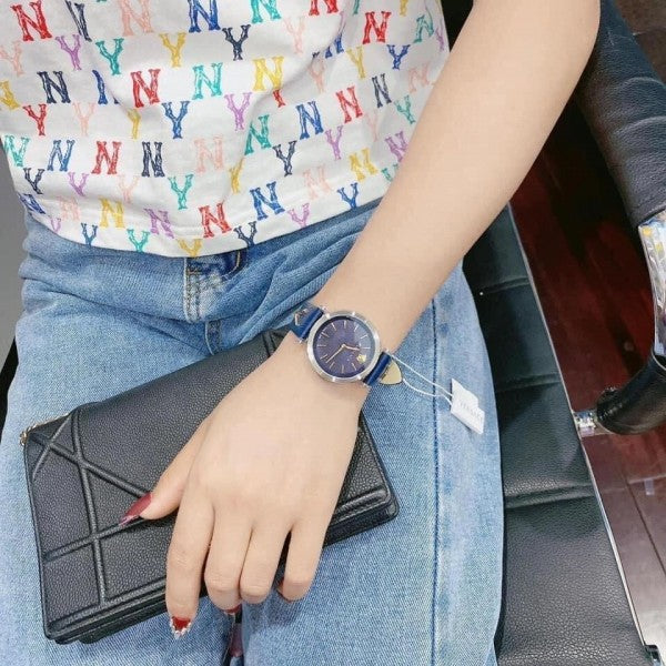 Versace V-Twist Quartz Blue Dial Blue Leather Strap Watch for Women - VELS00119 Buy Now By Versace