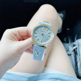 Versace V-Twist Blue Dial Blue Leather Strap Watch for Women - VELS00319 Buy Now By Versace