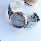 Versace V-Twist Blue Dial Blue Leather Strap Watch for Women - VELS00319 Buy Now By Versace