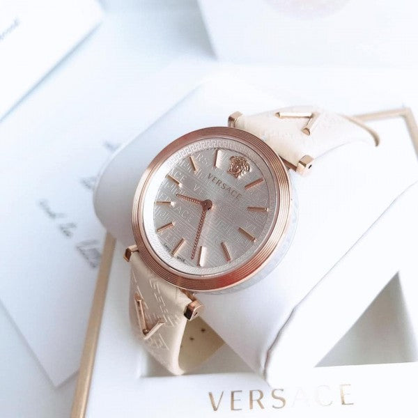 Versace V-Twist White Dial White Leather Strap Watch for Women - VELS00419 Buy Now By Versace