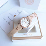 Versace V-Twist White Dial White Leather Strap Watch for Women - VELS00419 Buy Now By Versace