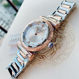 Versace V-Motif Silver Dial Two Tone Steel Strap Watch for Women - VERE00718 Buy Now By Versace
