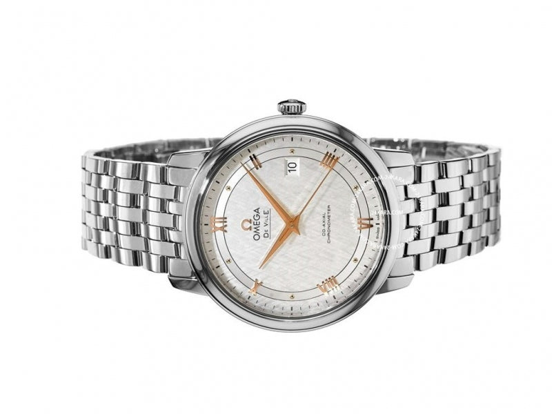 Omega De Ville Prestige Co Axial Silver Dial Silver Steel Strap Watch for Men - 424.10.40.20.02.004 Buy Now By Omega