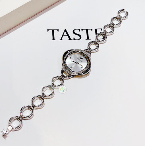 Swarovski Crystal Flower Silver Dial Silver Steel Strap Watch for Women - 5547622 Buy Now By Swarovski