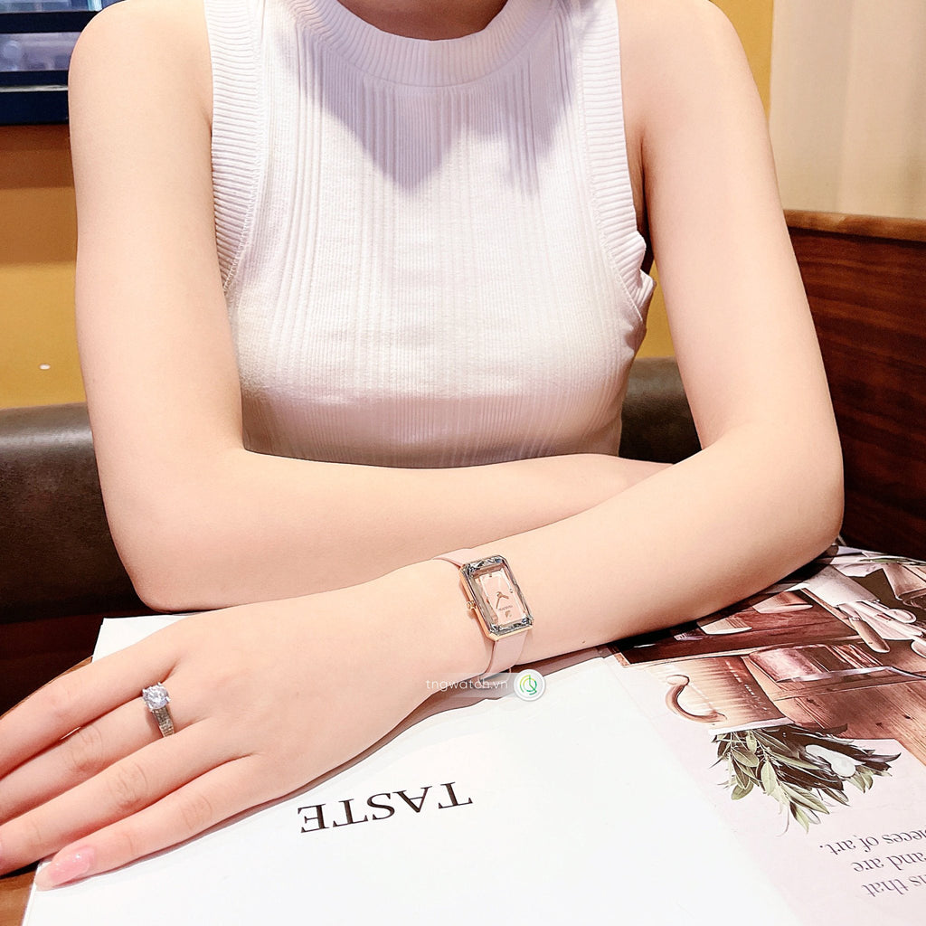 Swarovski Uptown Pink Dial Pink Leather Strap Watch for Women - 5547719 Buy Now By Swarovski