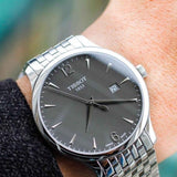 Tissot T Classic Tradition Grey Dial Silver Steel Strap Watch For Men - T063.610.11.067.00 Buy Now By Tissot