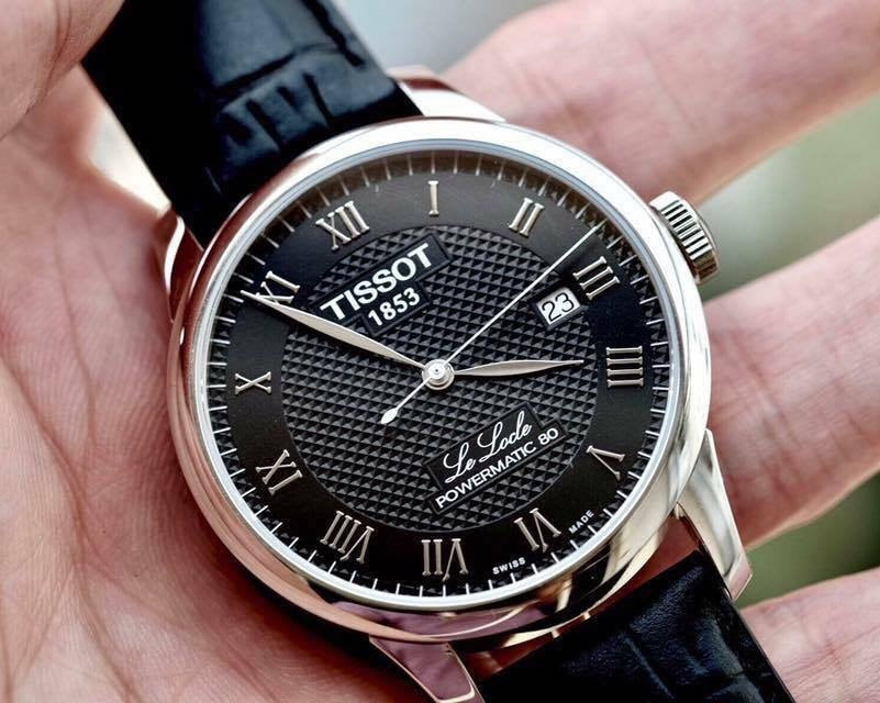 Tissot Le Locle Powermatic 80 Black Dial Black Leather Strap Watch For Men - T006.407.16.053.00 Buy Now By Tissot