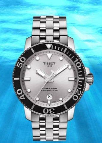 Tissot Seastar 1000 Powermatic 80 Silver Dial Silver Steel Strap Watch For Men - T120.407.11.031.00 Buy Now By Tissot