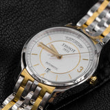 Tissot T Classic T One Automatic Silver Dial Two Tone Steel Strap Watch For Men - T038.430.22.037.00 Buy Now By Tissot