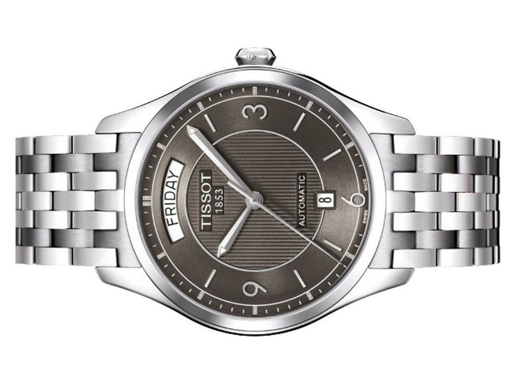 Tissot T Classic T One Automatic Grey Dial Silver Steel Strap Watch For Men - T038.430.11.067.00 Buy Now By Tissot
