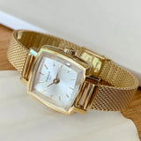 Tissot Lovely Square Silver Dial Gold Mesh Bracelet Watch For Women - T058.109.33.031.00 Buy Now By Tissot