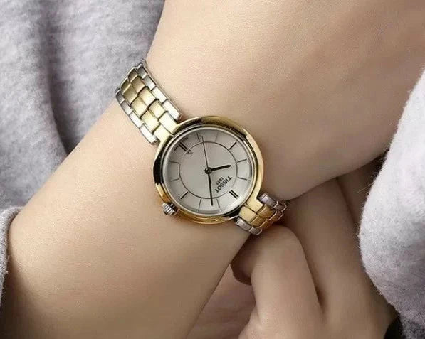 Tissot Flamingo Mother of Pearl White Dial Two Tone Steel Strap Watch For Women - T094.210.22.111.01 Buy Now By Tissot