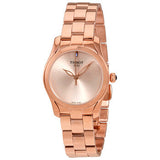 Tissot T Wave Cream Dial Rose Gold Steel Strap Watch For Women - T112.210.33.451.00 Buy Now By Tissot