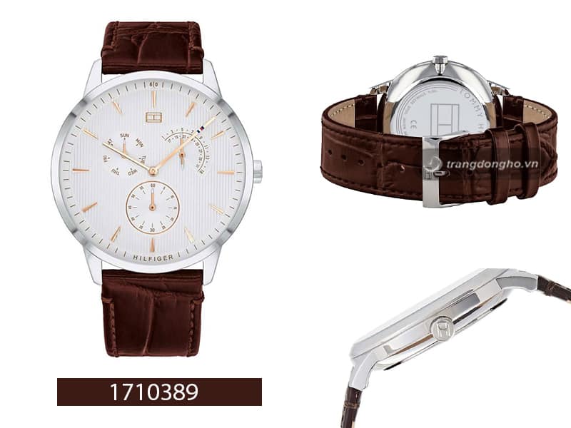 Tommy Hilfiger Brad Chronograph White Dial Brown Leather Strap Watch For Men - 1710389 Buy Now By Tommy Hilfiger