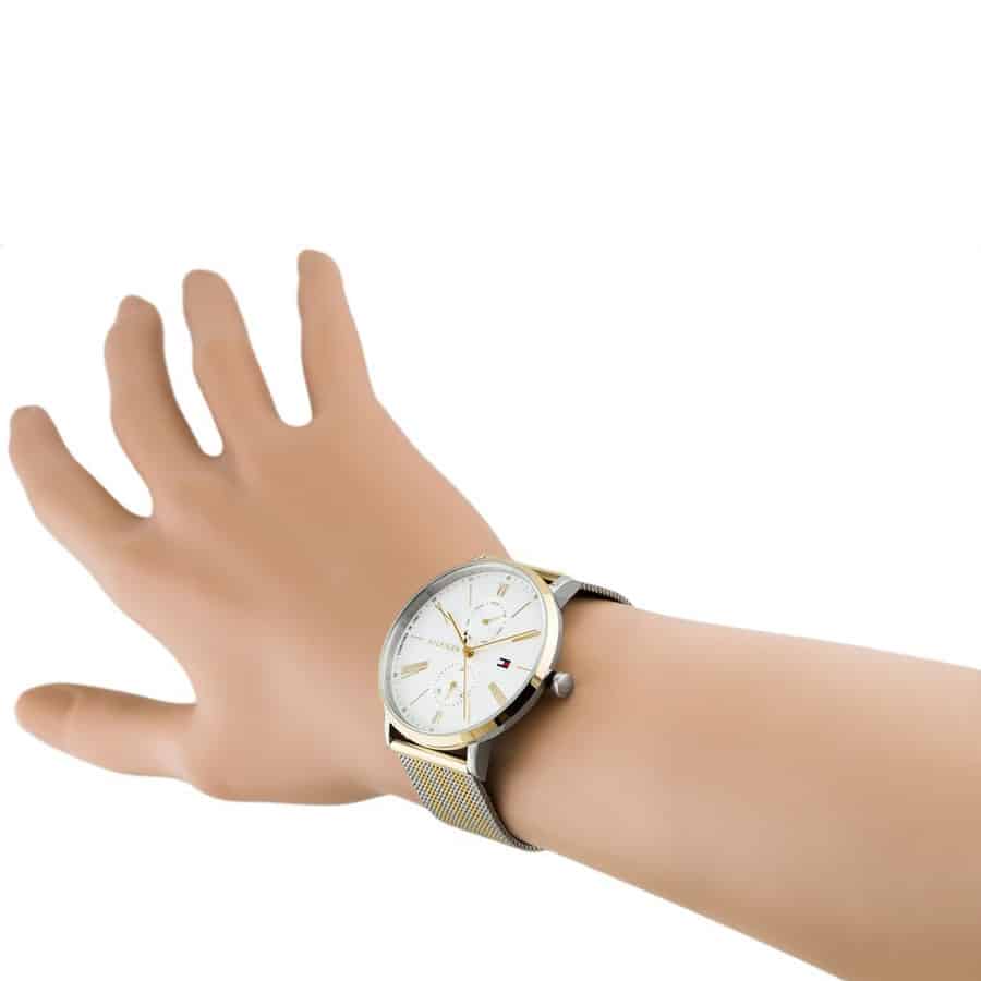 Tommy Hilfiger Jenna Quartz White Dial Two Tone Mesh Bracelet Watch for Women - 1782074 Buy Now By Tommy Hilfiger