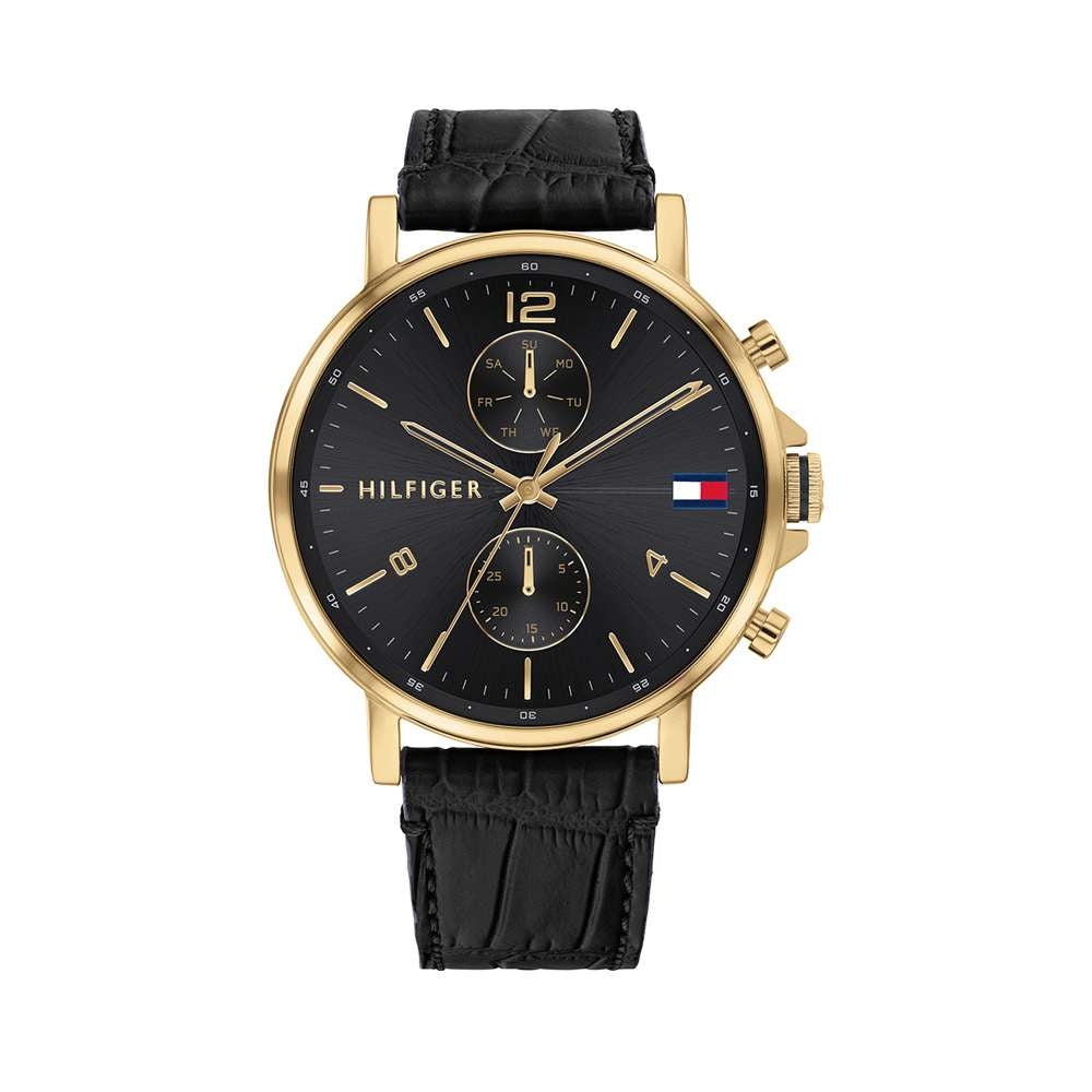 Tommy Hilfiger Daniel Black Dial Black Leather Strap Watch for Men - 1710417 Buy Now By Tommy Hilfiger