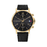 Tommy Hilfiger Daniel Black Dial Black Leather Strap Watch for Men - 1710417 Buy Now By Tommy Hilfiger