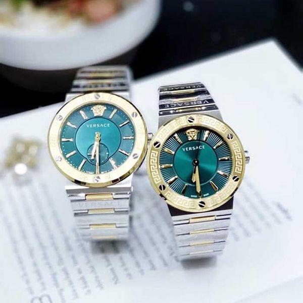 Versace Greca Green Dial Silver Steel Strap Watch for Women - VEVH00720 Buy Now By Versace