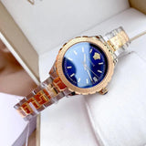 Versace Hellenyium Blue Dial Two Tone Steel Strap Watch for Women - V12060017 Buy Now By Versace
