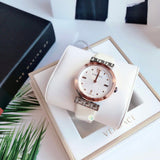 Versace Greca White Dial White Leather Strap Watch for Women - VELW00120 Buy Now By Versace